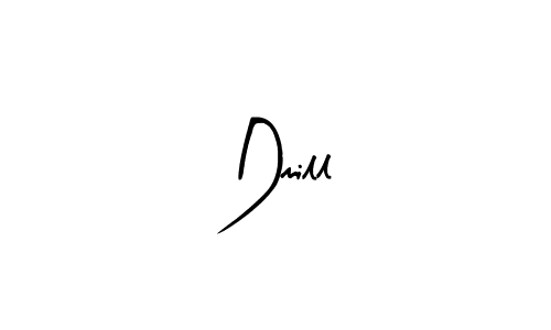 Use a signature maker to create a handwritten signature online. With this signature software, you can design (Arty Signature) your own signature for name Dmill. Dmill signature style 8 images and pictures png