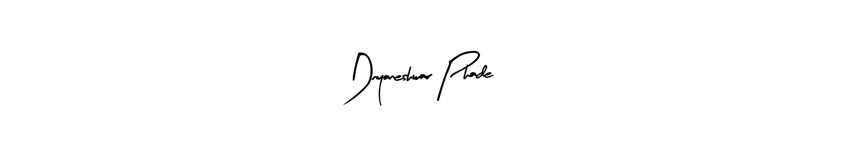 How to make Dnyaneshwar Phade name signature. Use Arty Signature style for creating short signs online. This is the latest handwritten sign. Dnyaneshwar Phade signature style 8 images and pictures png