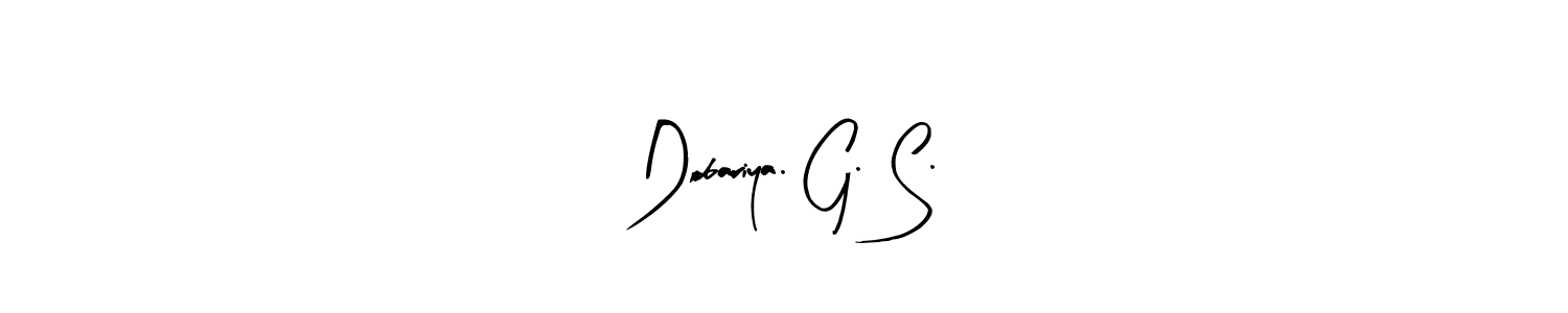 You should practise on your own different ways (Arty Signature) to write your name (Dobariya. G. S.) in signature. don't let someone else do it for you. Dobariya. G. S. signature style 8 images and pictures png