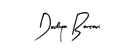 Similarly Arty Signature is the best handwritten signature design. Signature creator online. You can use it as an online autograph creator for name Dodiya Bansari. Dodiya Bansari signature style 8 images and pictures png