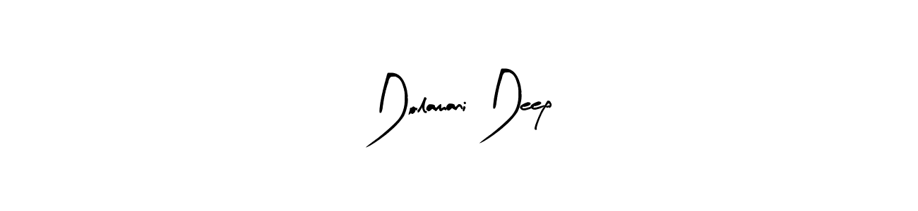 Arty Signature is a professional signature style that is perfect for those who want to add a touch of class to their signature. It is also a great choice for those who want to make their signature more unique. Get Dolamani Deep name to fancy signature for free. Dolamani Deep signature style 8 images and pictures png
