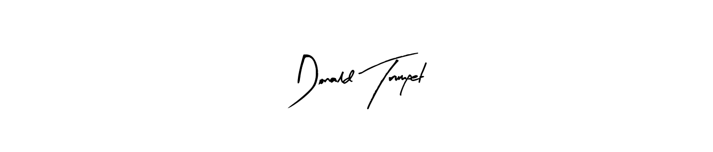 Similarly Arty Signature is the best handwritten signature design. Signature creator online .You can use it as an online autograph creator for name Donald Trumpet. Donald Trumpet signature style 8 images and pictures png
