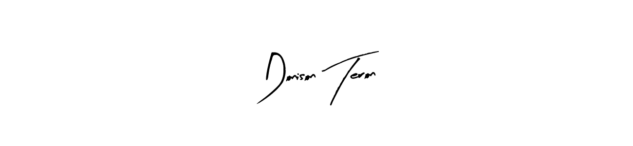 See photos of Donison Teron official signature by Spectra . Check more albums & portfolios. Read reviews & check more about Arty Signature font. Donison Teron signature style 8 images and pictures png