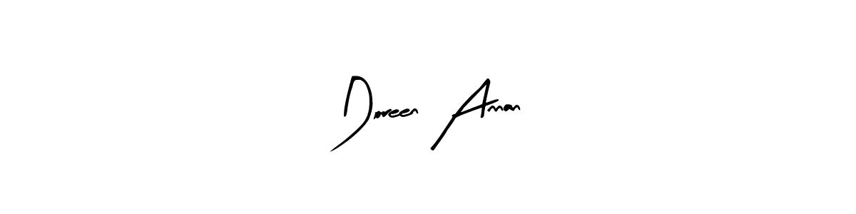 How to make Doreen Annan name signature. Use Arty Signature style for creating short signs online. This is the latest handwritten sign. Doreen Annan signature style 8 images and pictures png