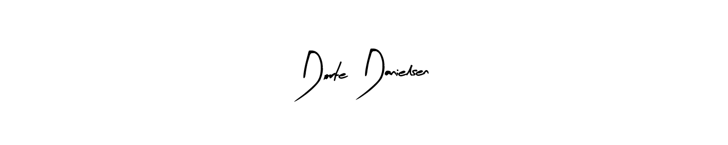 Arty Signature is a professional signature style that is perfect for those who want to add a touch of class to their signature. It is also a great choice for those who want to make their signature more unique. Get Dorte Danielsen name to fancy signature for free. Dorte Danielsen signature style 8 images and pictures png