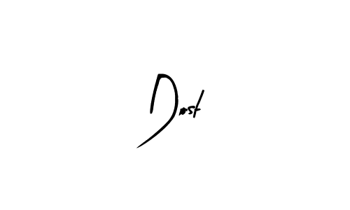 Similarly Arty Signature is the best handwritten signature design. Signature creator online .You can use it as an online autograph creator for name Dost . Dost  signature style 8 images and pictures png