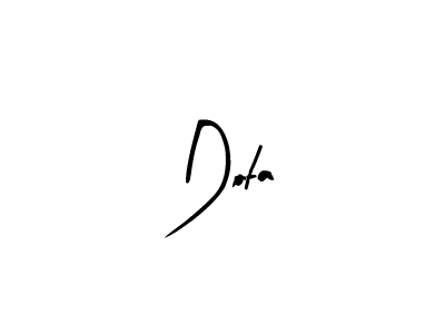 Design your own signature with our free online signature maker. With this signature software, you can create a handwritten (Arty Signature) signature for name Dota. Dota signature style 8 images and pictures png