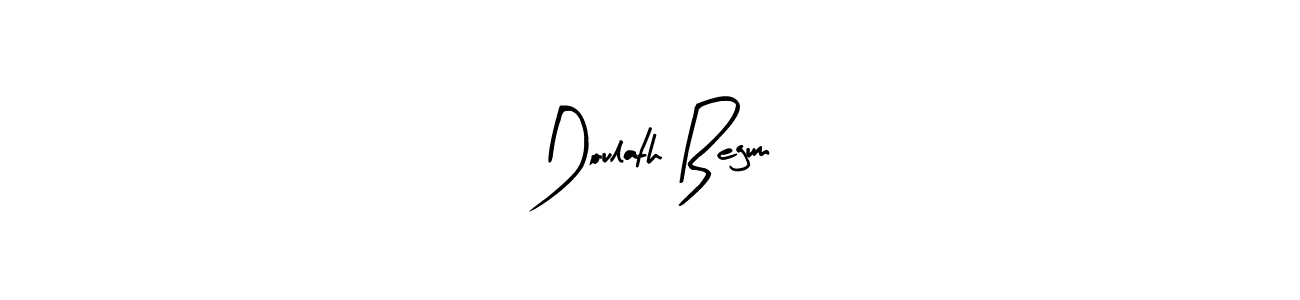 Create a beautiful signature design for name Doulath Begum. With this signature (Arty Signature) fonts, you can make a handwritten signature for free. Doulath Begum signature style 8 images and pictures png
