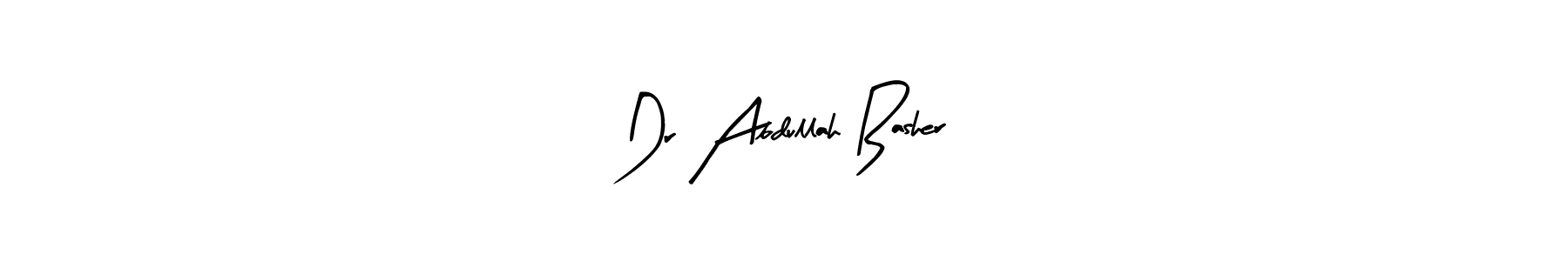 You should practise on your own different ways (Arty Signature) to write your name (Dr Abdullah Basher) in signature. don't let someone else do it for you. Dr Abdullah Basher signature style 8 images and pictures png