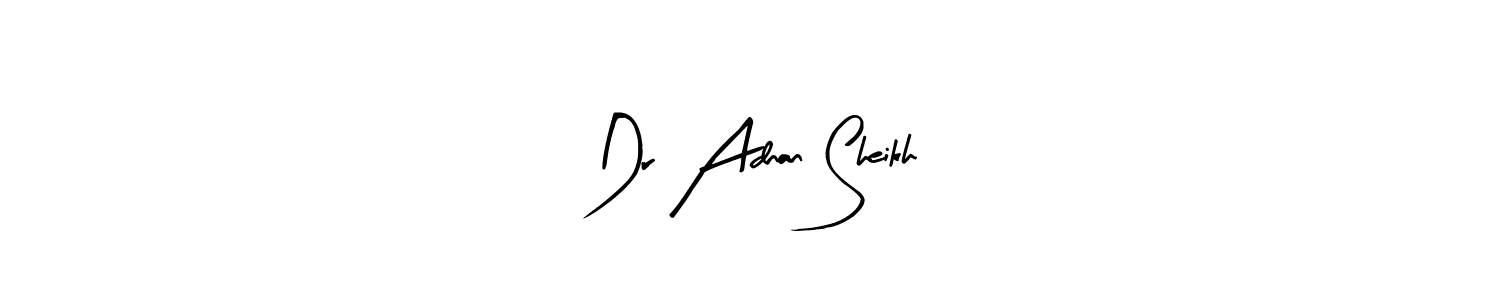 Use a signature maker to create a handwritten signature online. With this signature software, you can design (Arty Signature) your own signature for name Dr Adnan Sheikh. Dr Adnan Sheikh signature style 8 images and pictures png