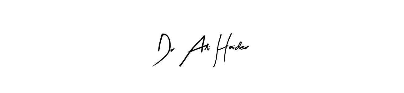 Dr Ali Haider stylish signature style. Best Handwritten Sign (Arty Signature) for my name. Handwritten Signature Collection Ideas for my name Dr Ali Haider. Dr Ali Haider signature style 8 images and pictures png