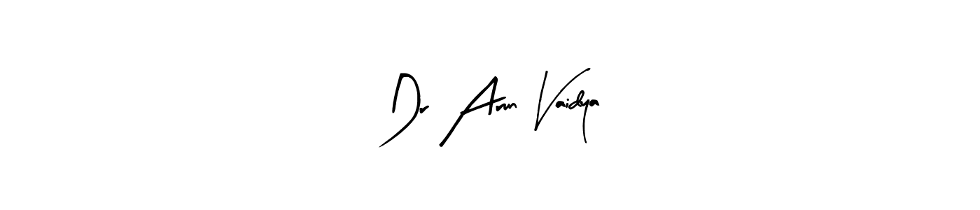 Make a beautiful signature design for name Dr Arun Vaidya. With this signature (Arty Signature) style, you can create a handwritten signature for free. Dr Arun Vaidya signature style 8 images and pictures png