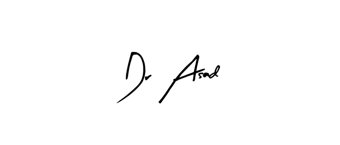 Arty Signature is a professional signature style that is perfect for those who want to add a touch of class to their signature. It is also a great choice for those who want to make their signature more unique. Get Dr Asad name to fancy signature for free. Dr Asad signature style 8 images and pictures png