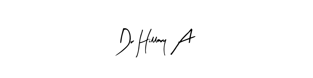 Use a signature maker to create a handwritten signature online. With this signature software, you can design (Arty Signature) your own signature for name Dr Hillary A. Dr Hillary A signature style 8 images and pictures png