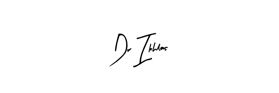 Make a beautiful signature design for name Dr Ikhlas. With this signature (Arty Signature) style, you can create a handwritten signature for free. Dr Ikhlas signature style 8 images and pictures png