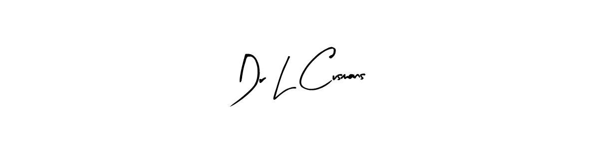 Make a beautiful signature design for name Dr L Cusmans. With this signature (Arty Signature) style, you can create a handwritten signature for free. Dr L Cusmans signature style 8 images and pictures png