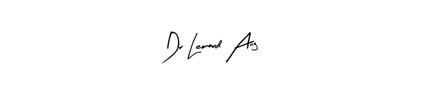 How to make Dr Leonard Ang name signature. Use Arty Signature style for creating short signs online. This is the latest handwritten sign. Dr Leonard Ang signature style 8 images and pictures png