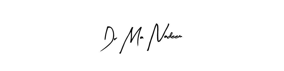 The best way (Arty Signature) to make a short signature is to pick only two or three words in your name. The name Dr Ma Nadeem include a total of six letters. For converting this name. Dr Ma Nadeem signature style 8 images and pictures png