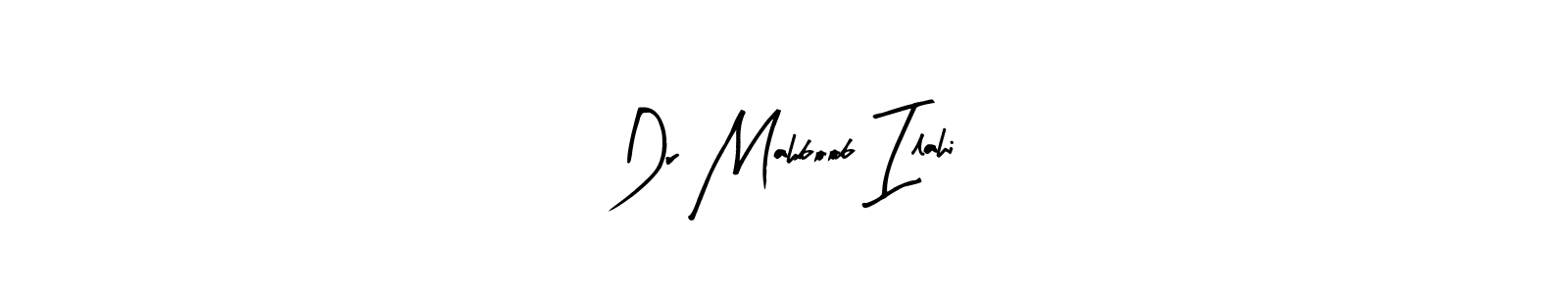 Similarly Arty Signature is the best handwritten signature design. Signature creator online .You can use it as an online autograph creator for name Dr Mahboob Ilahi. Dr Mahboob Ilahi signature style 8 images and pictures png