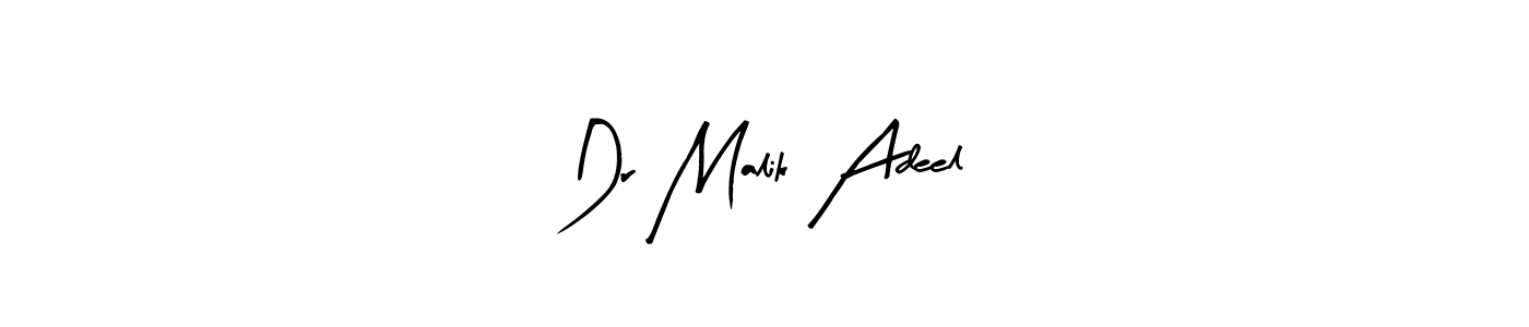 Similarly Arty Signature is the best handwritten signature design. Signature creator online .You can use it as an online autograph creator for name Dr Malik Adeel. Dr Malik Adeel signature style 8 images and pictures png