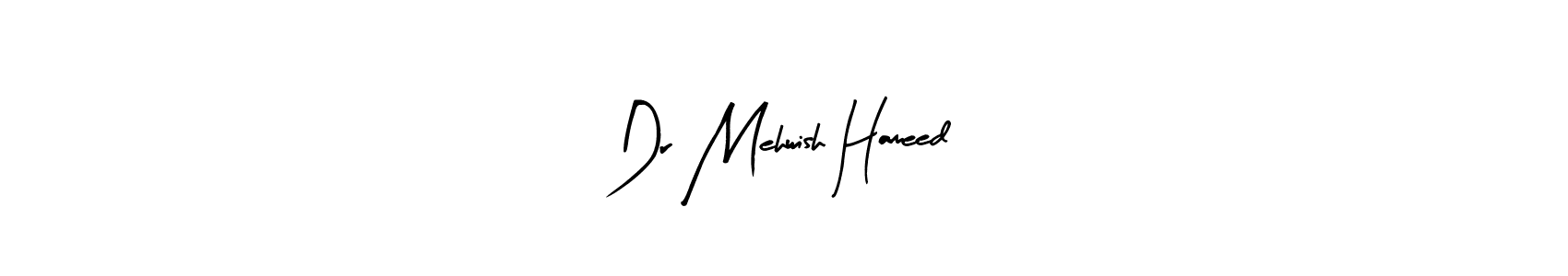 Arty Signature is a professional signature style that is perfect for those who want to add a touch of class to their signature. It is also a great choice for those who want to make their signature more unique. Get Dr Mehwish Hameed name to fancy signature for free. Dr Mehwish Hameed signature style 8 images and pictures png