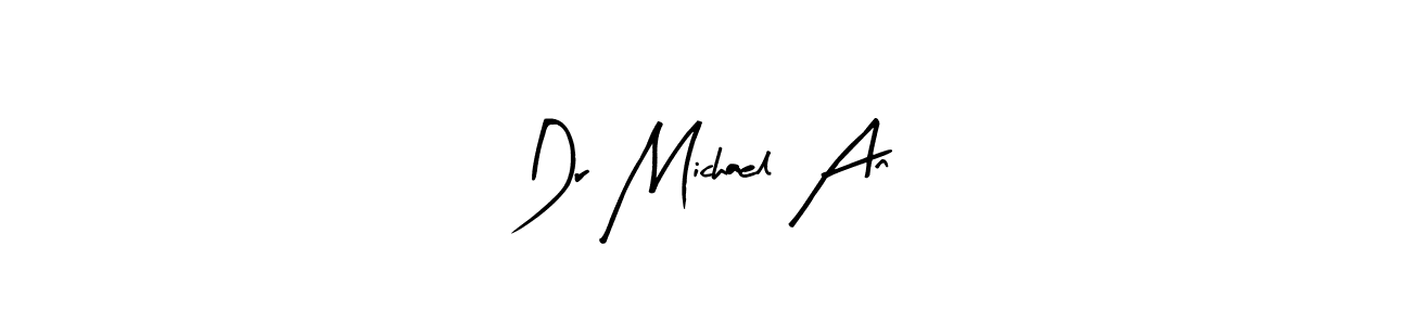 How to make Dr Michael An name signature. Use Arty Signature style for creating short signs online. This is the latest handwritten sign. Dr Michael An signature style 8 images and pictures png