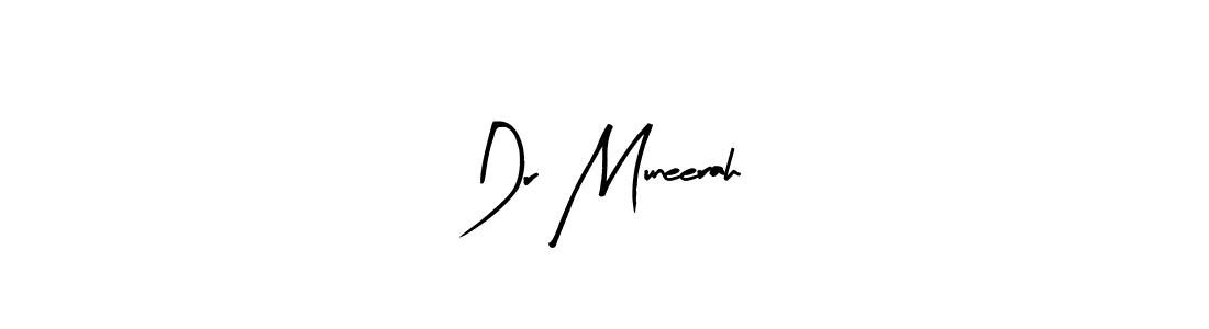 The best way (Arty Signature) to make a short signature is to pick only two or three words in your name. The name Dr Muneerah include a total of six letters. For converting this name. Dr Muneerah signature style 8 images and pictures png