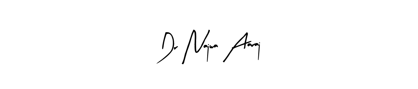 Similarly Arty Signature is the best handwritten signature design. Signature creator online .You can use it as an online autograph creator for name Dr Najwa Aaraj. Dr Najwa Aaraj signature style 8 images and pictures png