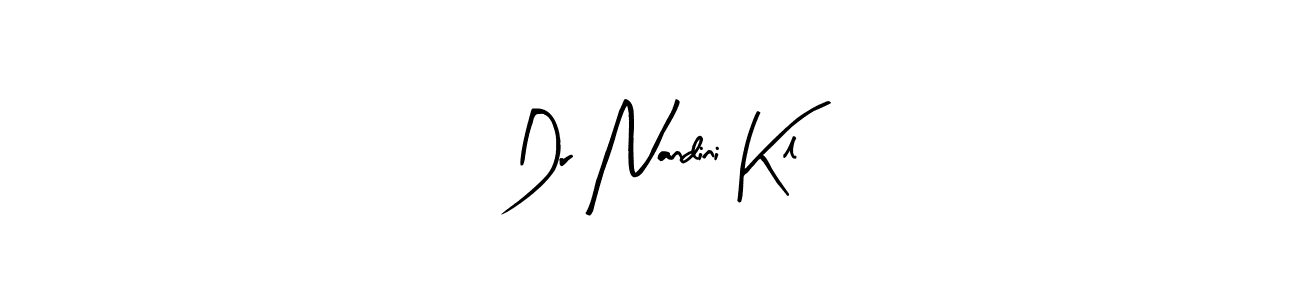 Make a beautiful signature design for name Dr Nandini Kl. With this signature (Arty Signature) style, you can create a handwritten signature for free. Dr Nandini Kl signature style 8 images and pictures png