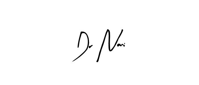 Arty Signature is a professional signature style that is perfect for those who want to add a touch of class to their signature. It is also a great choice for those who want to make their signature more unique. Get Dr Nani name to fancy signature for free. Dr Nani signature style 8 images and pictures png