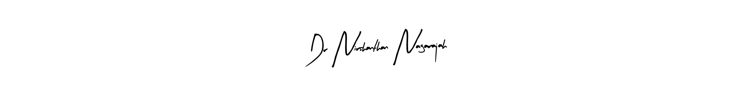 Make a beautiful signature design for name Dr Nirshanthan Nagarajah. With this signature (Arty Signature) style, you can create a handwritten signature for free. Dr Nirshanthan Nagarajah signature style 8 images and pictures png