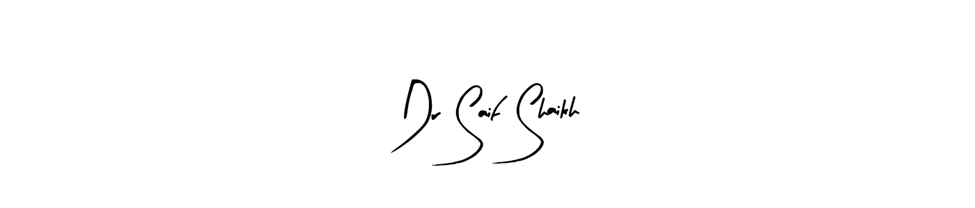 The best way (Arty Signature) to make a short signature is to pick only two or three words in your name. The name Dr Saif Shaikh include a total of six letters. For converting this name. Dr Saif Shaikh signature style 8 images and pictures png