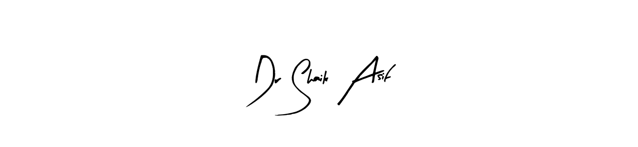 Arty Signature is a professional signature style that is perfect for those who want to add a touch of class to their signature. It is also a great choice for those who want to make their signature more unique. Get Dr Shaik Asif name to fancy signature for free. Dr Shaik Asif signature style 8 images and pictures png