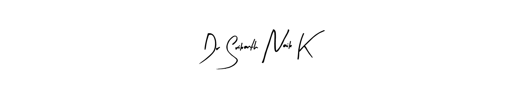 Use a signature maker to create a handwritten signature online. With this signature software, you can design (Arty Signature) your own signature for name Dr Srikanth Naik K. Dr Srikanth Naik K signature style 8 images and pictures png