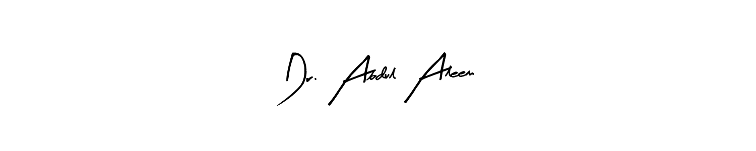 Arty Signature is a professional signature style that is perfect for those who want to add a touch of class to their signature. It is also a great choice for those who want to make their signature more unique. Get Dr. Abdul Aleem name to fancy signature for free. Dr. Abdul Aleem signature style 8 images and pictures png