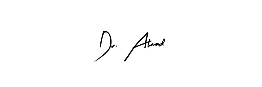 Make a beautiful signature design for name Dr. Ahmad. With this signature (Arty Signature) style, you can create a handwritten signature for free. Dr. Ahmad signature style 8 images and pictures png