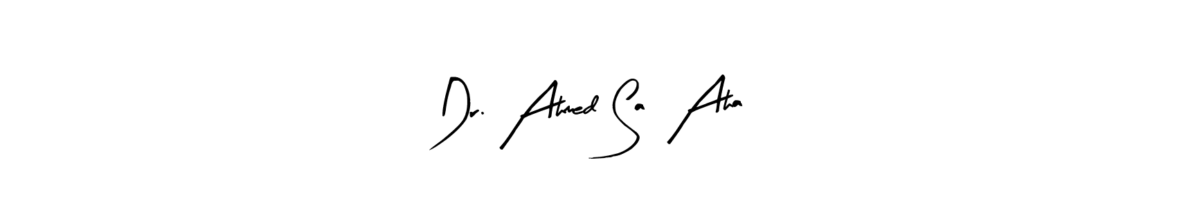 The best way (Arty Signature) to make a short signature is to pick only two or three words in your name. The name Dr. Ahmed Sa  Aha include a total of six letters. For converting this name. Dr. Ahmed Sa  Aha signature style 8 images and pictures png