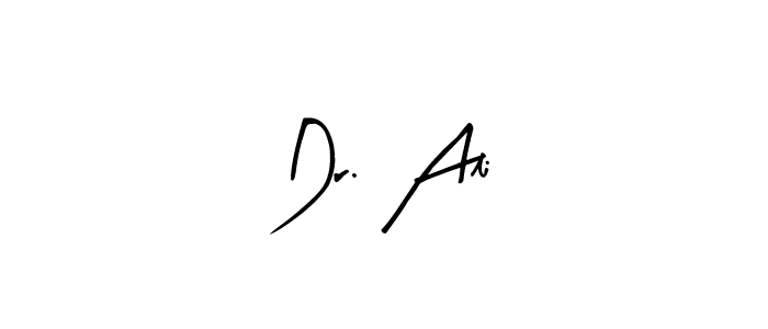 You should practise on your own different ways (Arty Signature) to write your name (Dr. Ali) in signature. don't let someone else do it for you. Dr. Ali signature style 8 images and pictures png