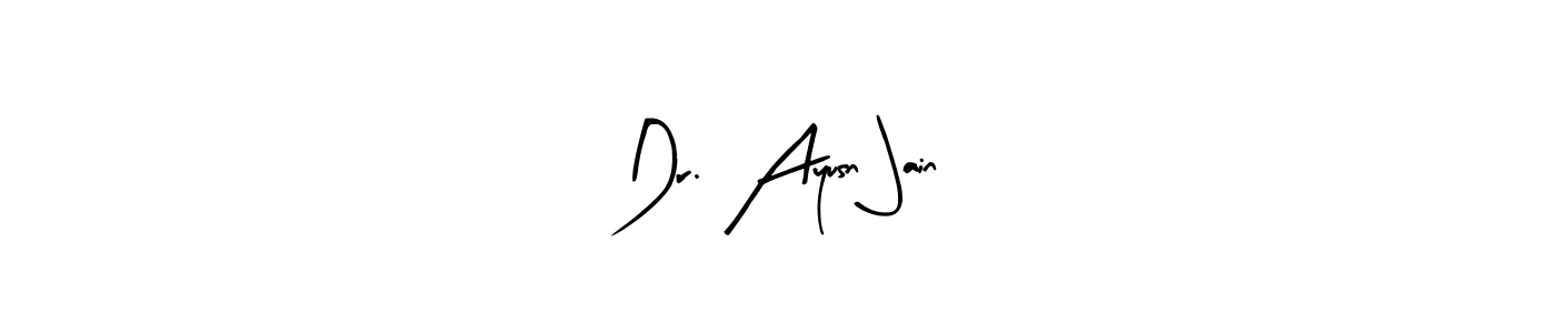 Similarly Arty Signature is the best handwritten signature design. Signature creator online .You can use it as an online autograph creator for name Dr. Ayusn Jain. Dr. Ayusn Jain signature style 8 images and pictures png