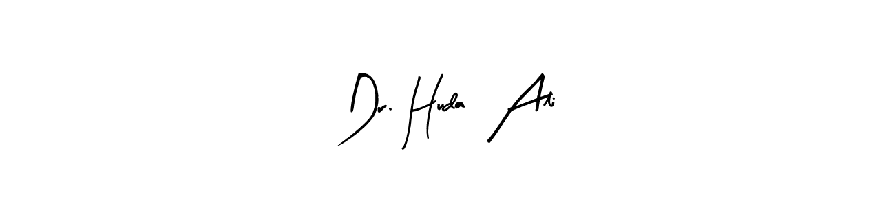 Create a beautiful signature design for name Dr. Huda  Ali. With this signature (Arty Signature) fonts, you can make a handwritten signature for free. Dr. Huda  Ali signature style 8 images and pictures png