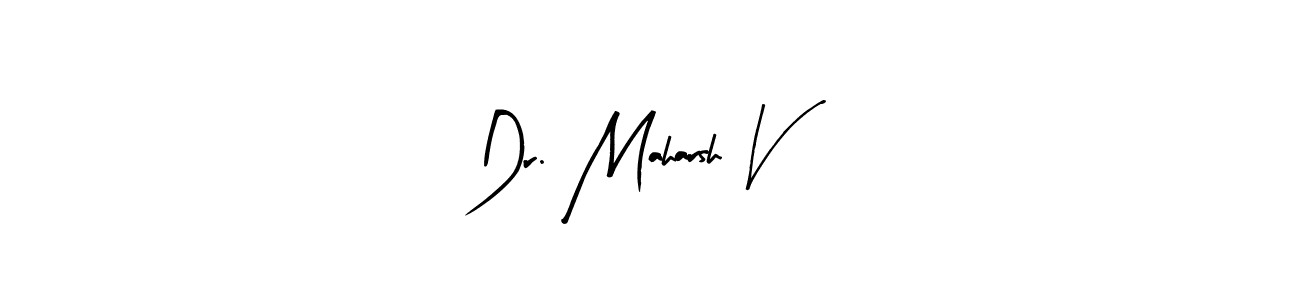 Dr. Maharsh V stylish signature style. Best Handwritten Sign (Arty Signature) for my name. Handwritten Signature Collection Ideas for my name Dr. Maharsh V. Dr. Maharsh V signature style 8 images and pictures png