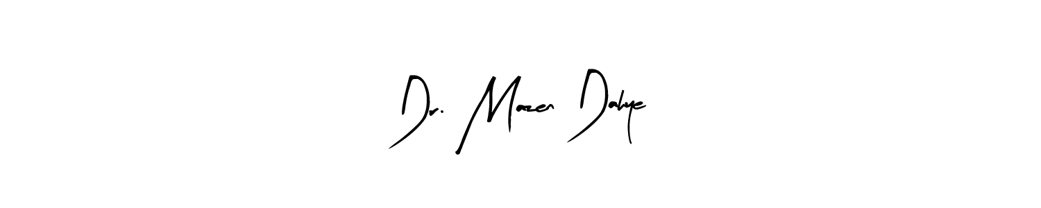 Use a signature maker to create a handwritten signature online. With this signature software, you can design (Arty Signature) your own signature for name Dr. Mazen Dahye. Dr. Mazen Dahye signature style 8 images and pictures png