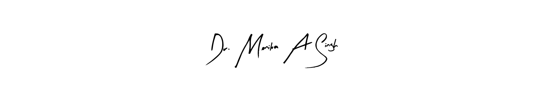 Make a beautiful signature design for name Dr. Monika A Singh. With this signature (Arty Signature) style, you can create a handwritten signature for free. Dr. Monika A Singh signature style 8 images and pictures png