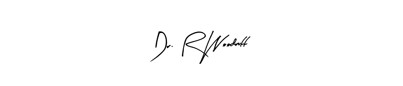 Similarly Arty Signature is the best handwritten signature design. Signature creator online .You can use it as an online autograph creator for name Dr. R Woodruff. Dr. R Woodruff signature style 8 images and pictures png