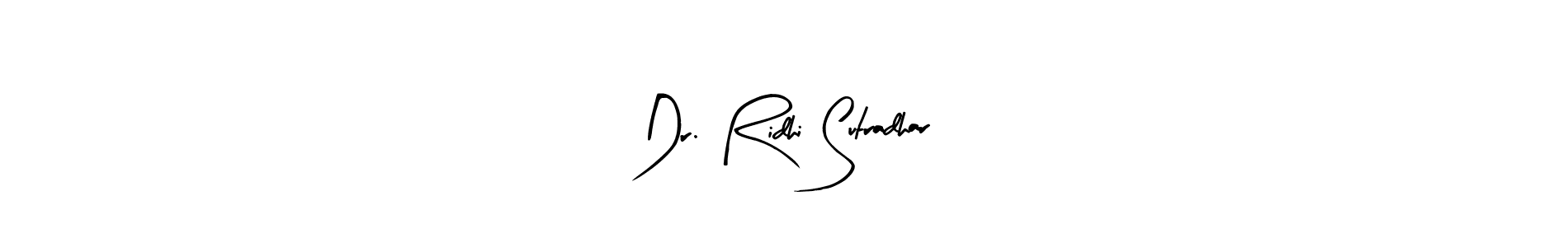 Design your own signature with our free online signature maker. With this signature software, you can create a handwritten (Arty Signature) signature for name Dr. Ridhi Sutradhar. Dr. Ridhi Sutradhar signature style 8 images and pictures png