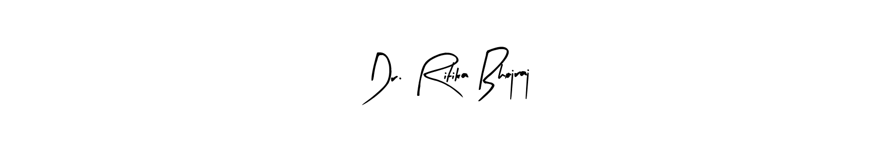 Make a short Dr. Ritika Bhojraj signature style. Manage your documents anywhere anytime using Arty Signature. Create and add eSignatures, submit forms, share and send files easily. Dr. Ritika Bhojraj signature style 8 images and pictures png