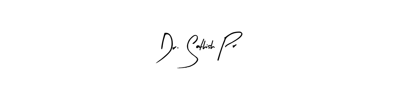 Similarly Arty Signature is the best handwritten signature design. Signature creator online .You can use it as an online autograph creator for name Dr. Sathish Pr. Dr. Sathish Pr signature style 8 images and pictures png