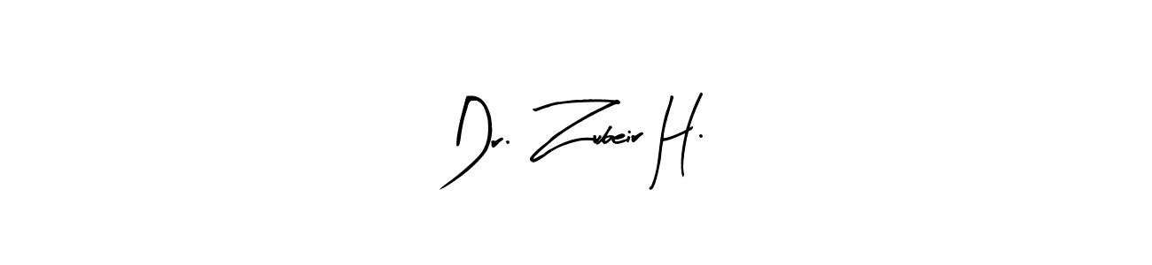 The best way (Arty Signature) to make a short signature is to pick only two or three words in your name. The name Dr. Zubeir H. include a total of six letters. For converting this name. Dr. Zubeir H. signature style 8 images and pictures png