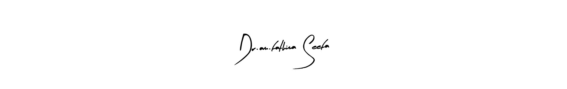 Similarly Arty Signature is the best handwritten signature design. Signature creator online .You can use it as an online autograph creator for name Dr.am.fathima Seefa. Dr.am.fathima Seefa signature style 8 images and pictures png