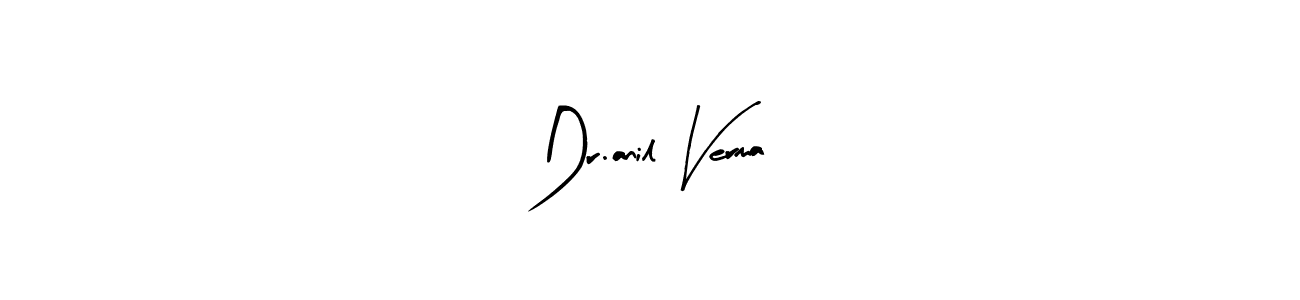 Similarly Arty Signature is the best handwritten signature design. Signature creator online .You can use it as an online autograph creator for name Dr.anil Verma. Dr.anil Verma signature style 8 images and pictures png